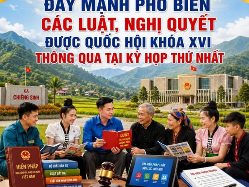 Chiềng Sinh đẩy mạnh phổ biến các luật, nghị quyết được Quốc hội khóa XVI thông qua tại kỳ họp thứ nhất.