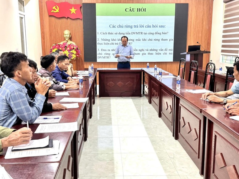 UBND XÃ CHIỀNG SINH TỔ CHỨC TẬP HUẤN THỰC HIỆN CHI TRẢ DỊCH VỤ MÔI TRƯỜNG RỪNG