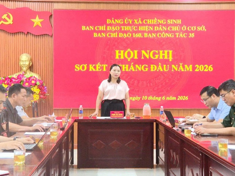 CHIỀNG SINH SƠ KẾT HOẠT ĐỘNG BAN CHỈ ĐẠO THỰC HIỆN DÂN CHỦ Ở CƠ SỞ, BAN CHỈ ĐẠO 160 VÀ BAN CÔNG TÁC 35